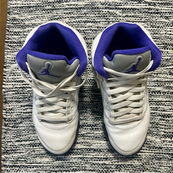 Jordan 5 dark concord purple/white Grade School size 5Y no box - Picture 3 of 8